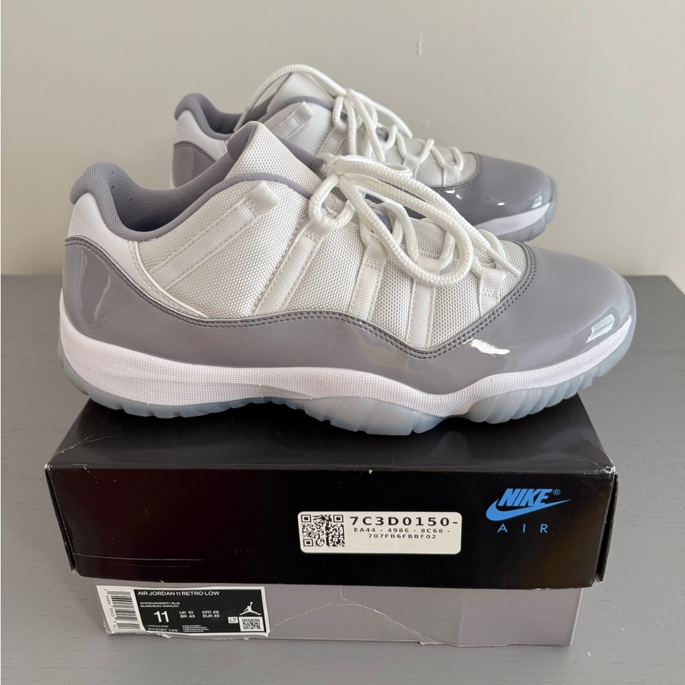 Nike Air Jordan 11 Low Gray White Sneakers